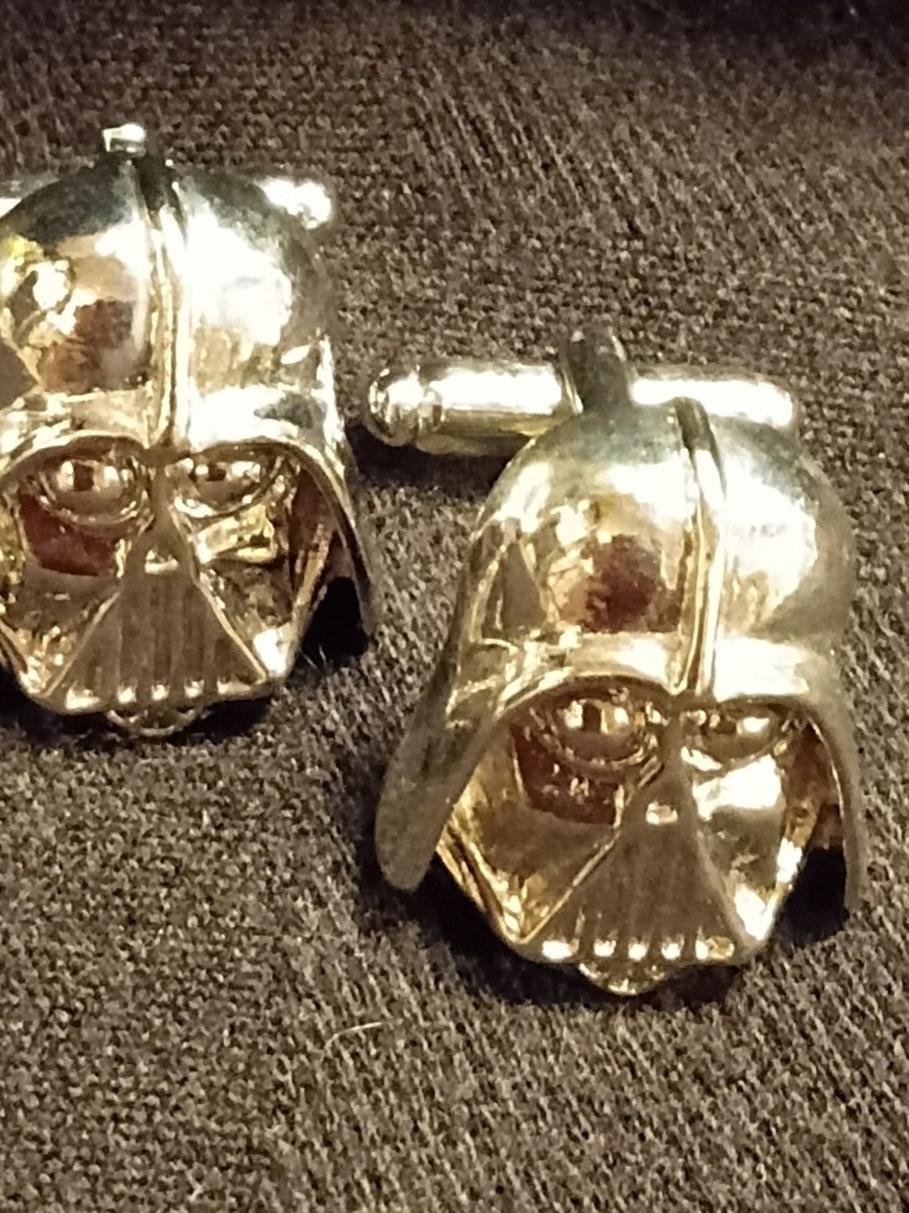 Silver Tone Darth Vader Cufflinks - Star Wars Inspired Men’s Accessory
